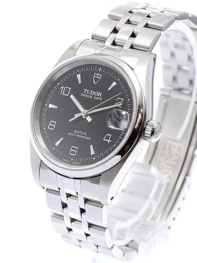 Tudor Prince Date 72000 Black Dial Automatic Boys Watch944552